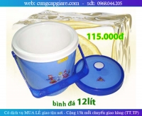 Bình giữ đá 12L, Bình đá Phát Thành, cửa hàng bán sỉ bình đá giá rẻ nhất, đại lý bán sỉ thùng đá giá rẻ nhất