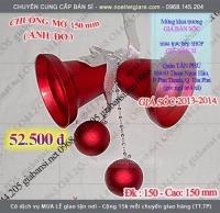 Chuông mờ 150, chuông mờ đỏ, chuông trang trí cây thông, trang trí noel giá rẻ nhất ( 52,500đ )52.500