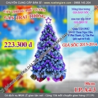 Cây thông phủ tuyết gắn trái thông cao 90cm, cây thông noel, trang trí noel giá rẻ nhất, ( LP-A4-3) ( 223,300đ )