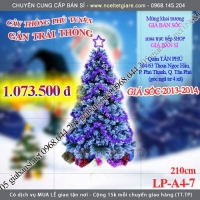 Cây thông phủ tuyết gắn trái thông cao 2.1m, cây thông noel, trang trí noel giá rẻ nhất ( LP-A4-7) ( 1,073,500đ )