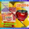 hộp mứt trái táo đỏ, hộp mứt nhựa ánh đỏ, hộp mứt có nhạc, hủ mứt bán rẻ nhất, D018-22 - anh 1