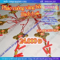 Pháo vuông vàng bông nhung, bịch 5 dây, dây pháo tết, dây pháo vàng, trang trí tết giá rẻ nhất